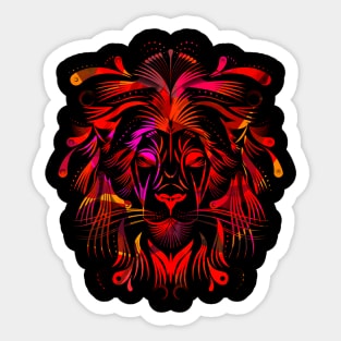 geometric lion Sticker